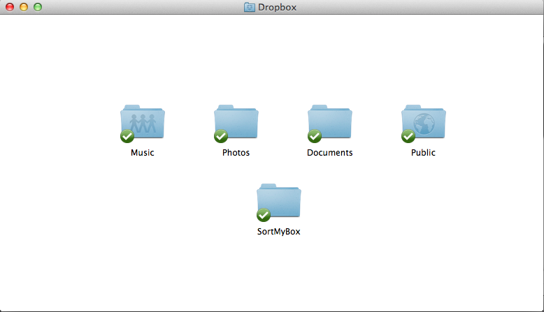 SortMyBox inside your Dropbox folder